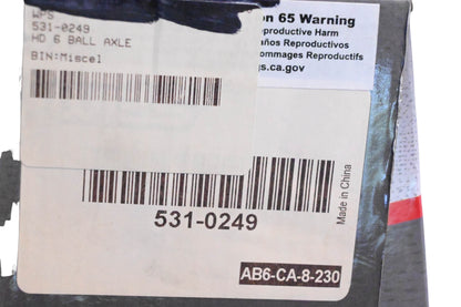 All Balls Racing 531-0249 Heavy Duty 6 Ball Axle NOS