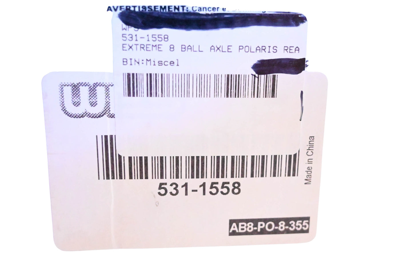 All Balls Racing 531-1558 Extreme Duty 8 Ball Axle NOS