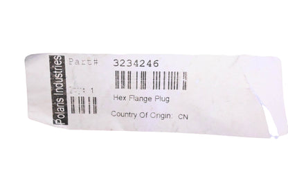 New OEM Polaris 3234246 Hex Flange Plug NOS