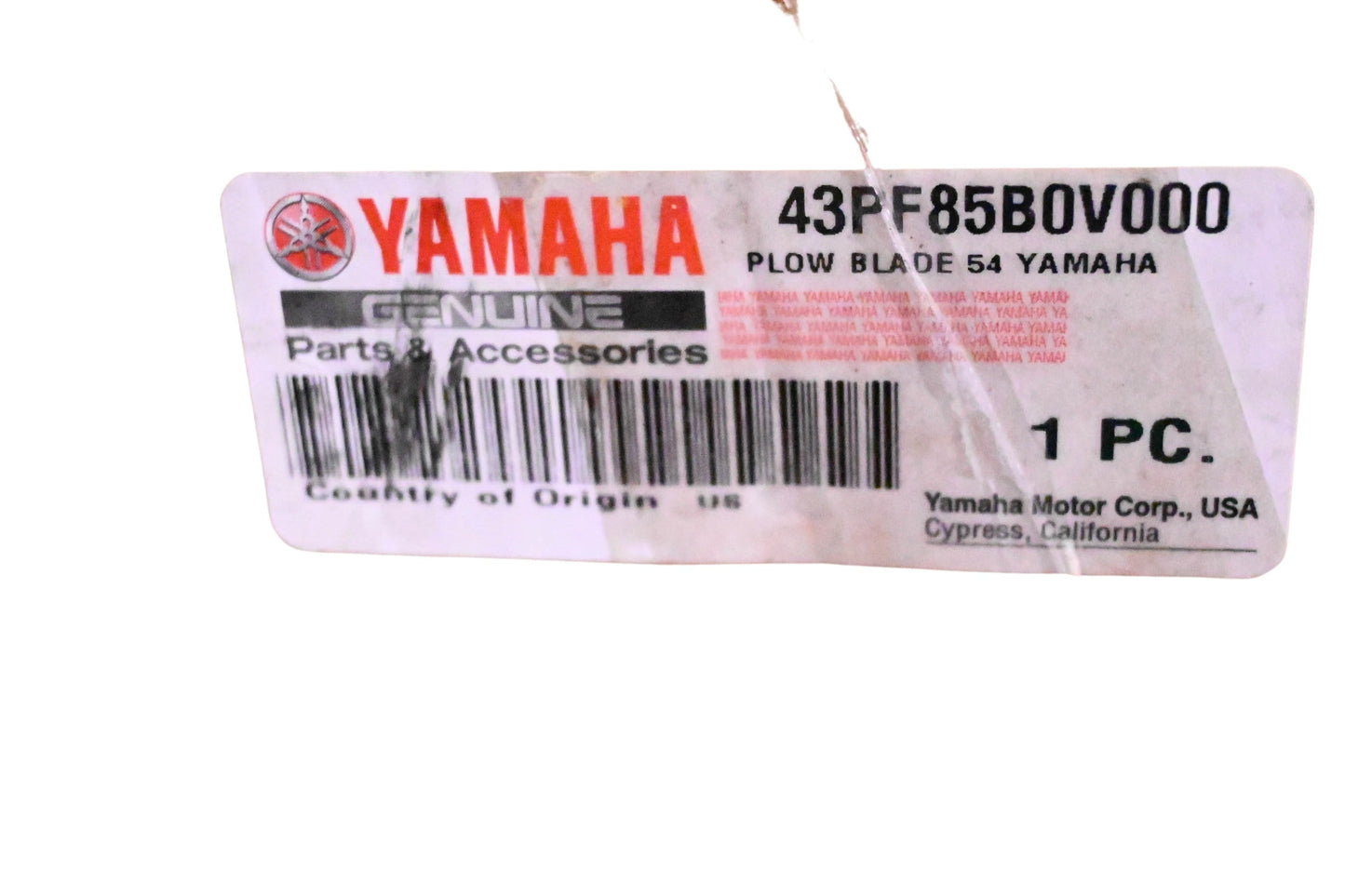 New OEM Yamaha 43PF85B0V000 Warn 54" Snow Plow Blade NOS