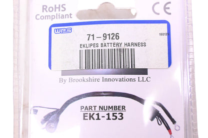 Eklipes EKI-153, 71-9126 2000 Amp EZ Jump-Start Battery Harness Assembly NOS
