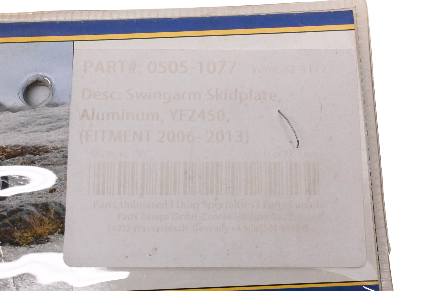 Motorsport Products 0505-1077 Swingarm Skid Plate Assembly Kit NOS