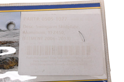 Motorsport Products 0505-1077 Swingarm Skid Plate Assembly Kit NOS