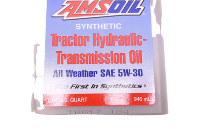AMSOil SAE 5W-30, TGR-01 Tractor Hydraulic Transmission Oil 1 Quart Bottle NOS