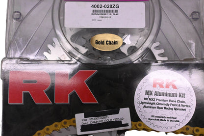 RK RK4002-028ZG Chain & Sprocket Kit NOS
