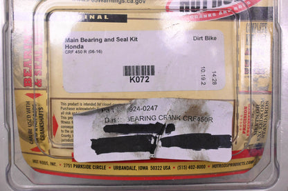 Hot Rods 0924-0247 Main Bearing & Seal Kit NOS
