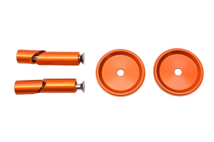 New OEM KTM 60304937100 Orange Anodized Swingarm Bolt Cover Kit NOS
