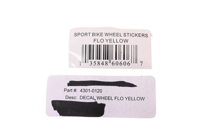Flu Design 4301-0120 Fluorescent Yellow Wheel Trim Decal Kit NOS