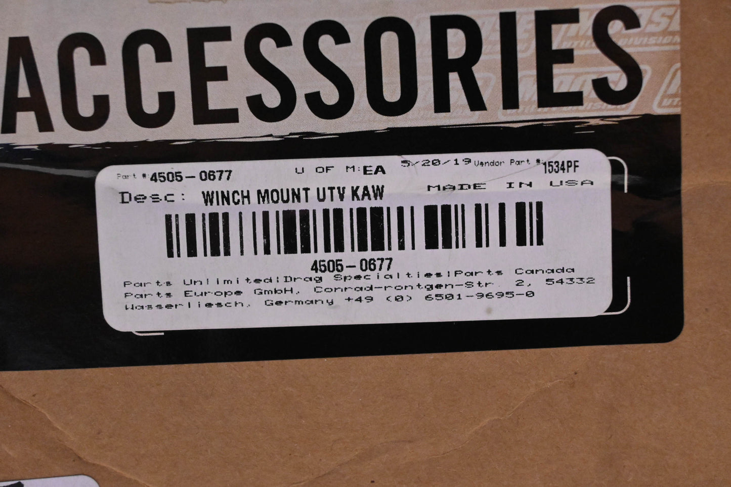 Moose Utilities 4505-0677, 1534PF UTV Winch Mount Assembly Kit NOS