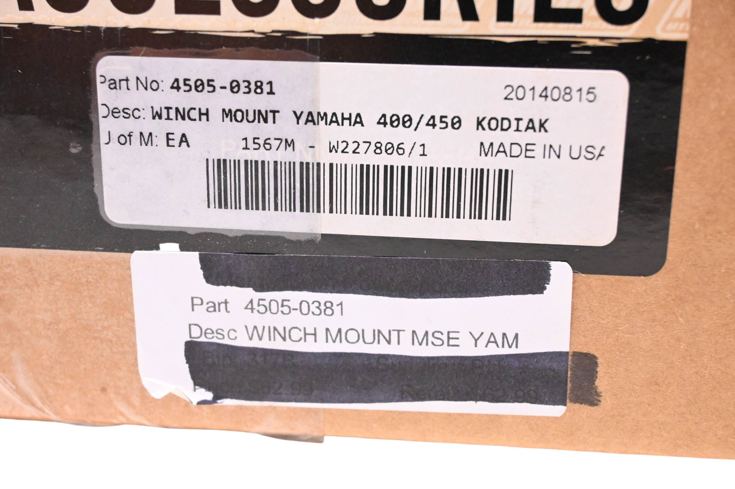 Moose Utilities 4505-0381 Winch Mount Assembly Kit NOS