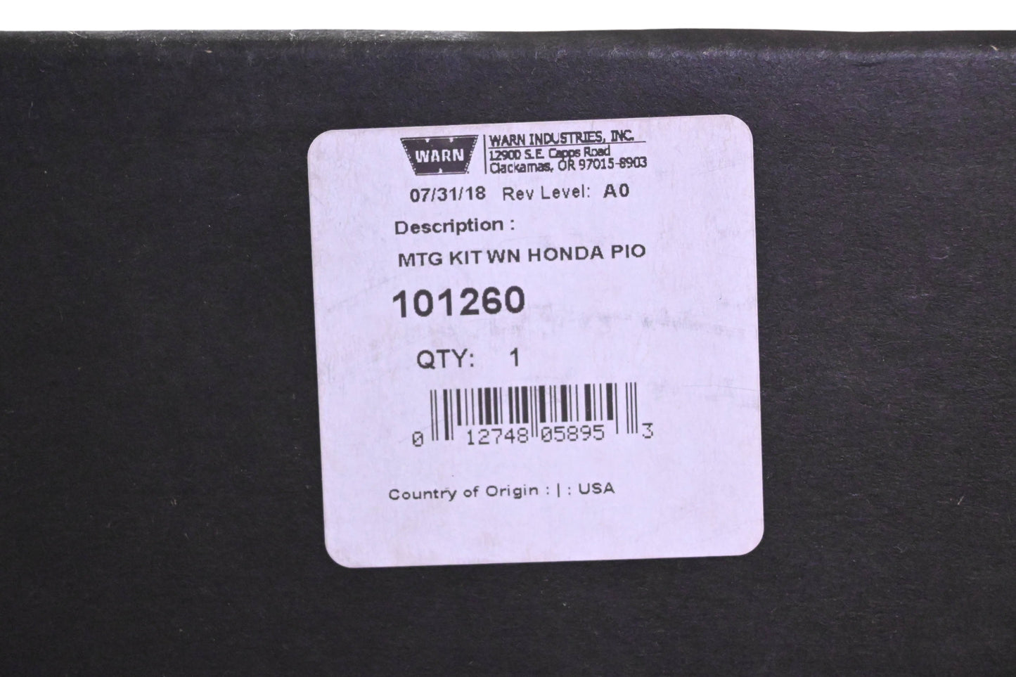 Warn 101260 Winch Mount Assembly Kit NOS
