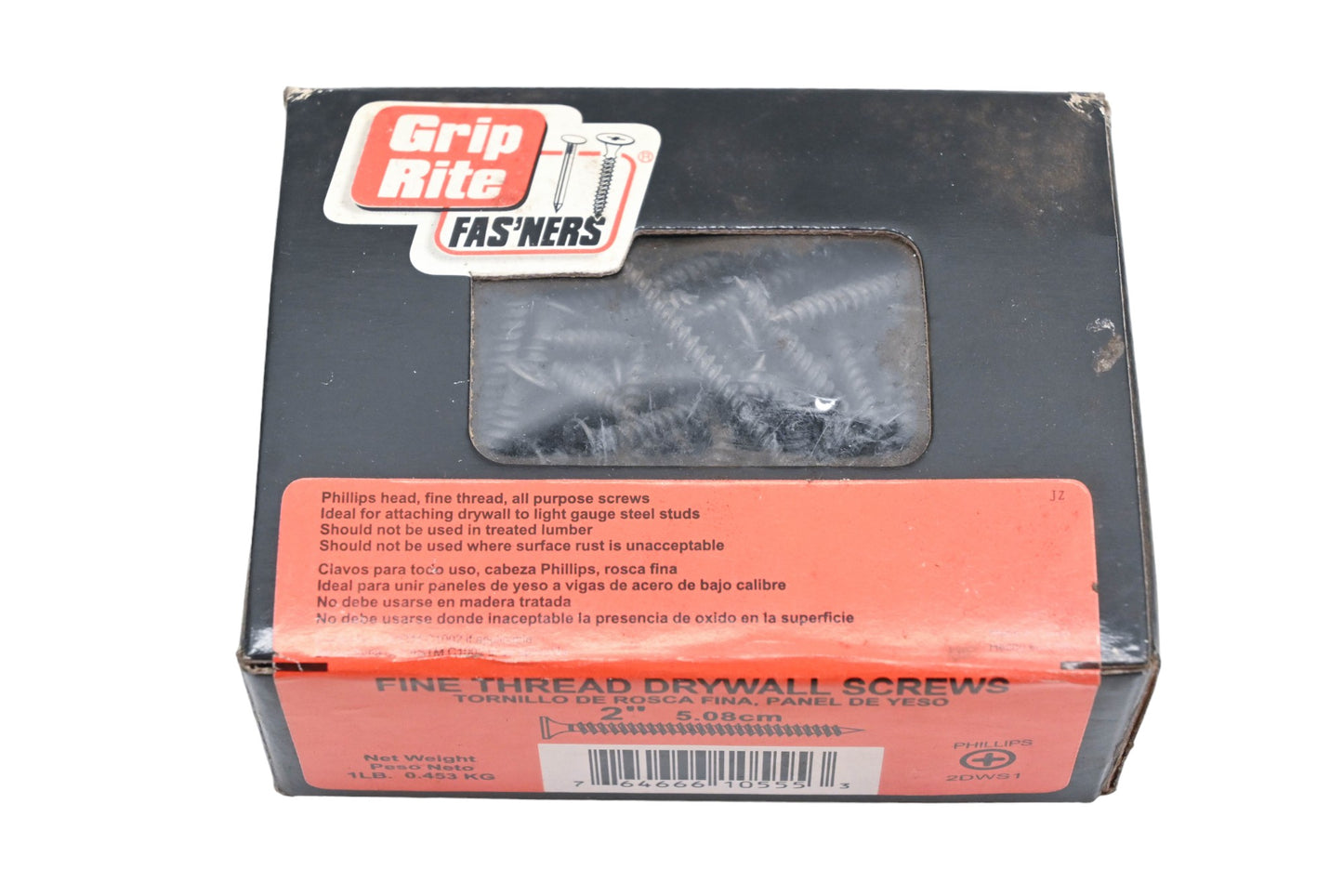 Grip Rite HN048-5 1lb. Fine Thread Drywall 2" Philips Screws NOS