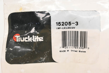 Truck-Lite 15205-3 Clear License Plate Lamp Assembly NOS