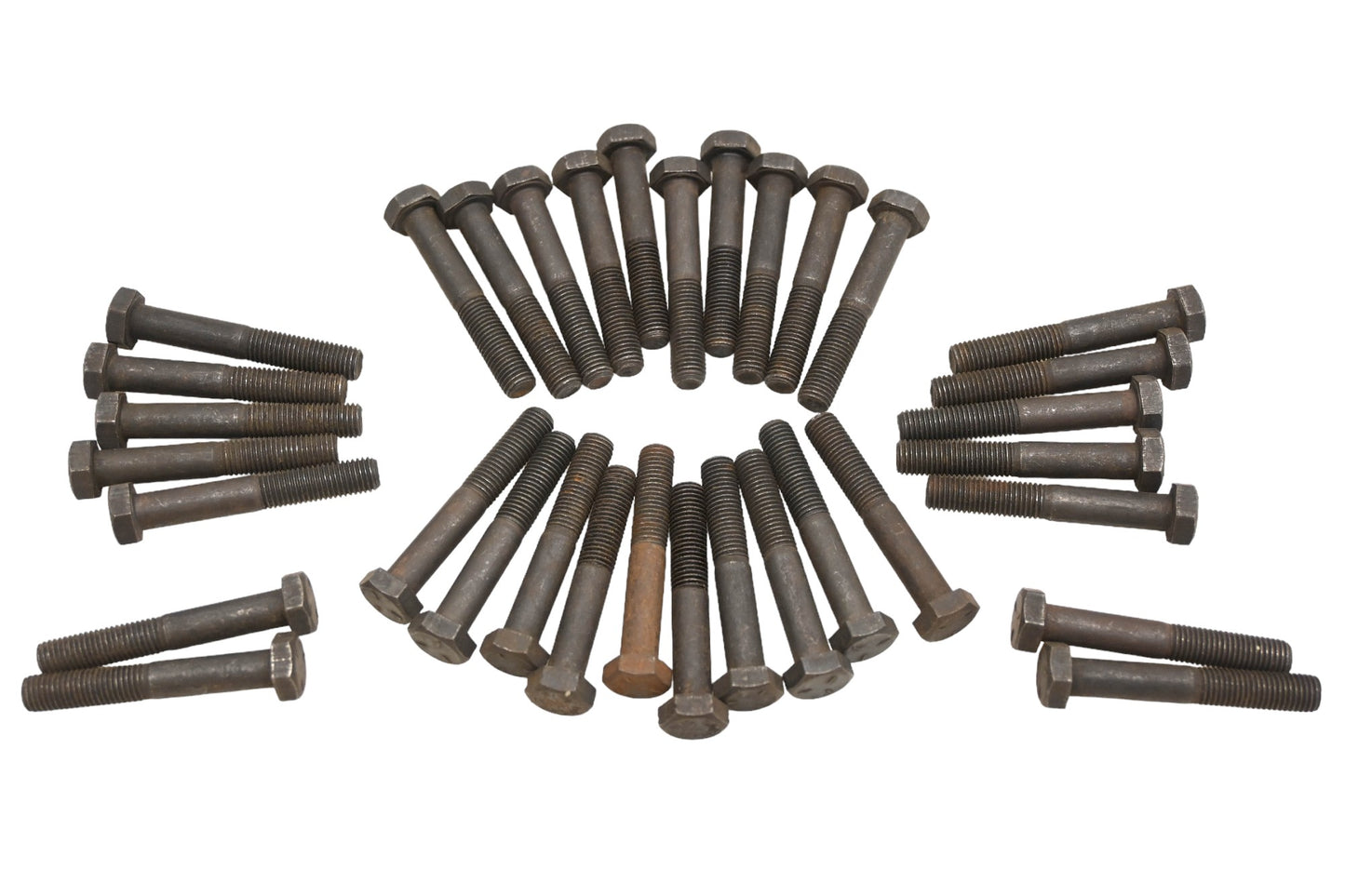 Aftermarket RC028-6 Black Hex Bolts 1/2" x 3/8-24 x 2" Grade 5 Qty 34 NOS