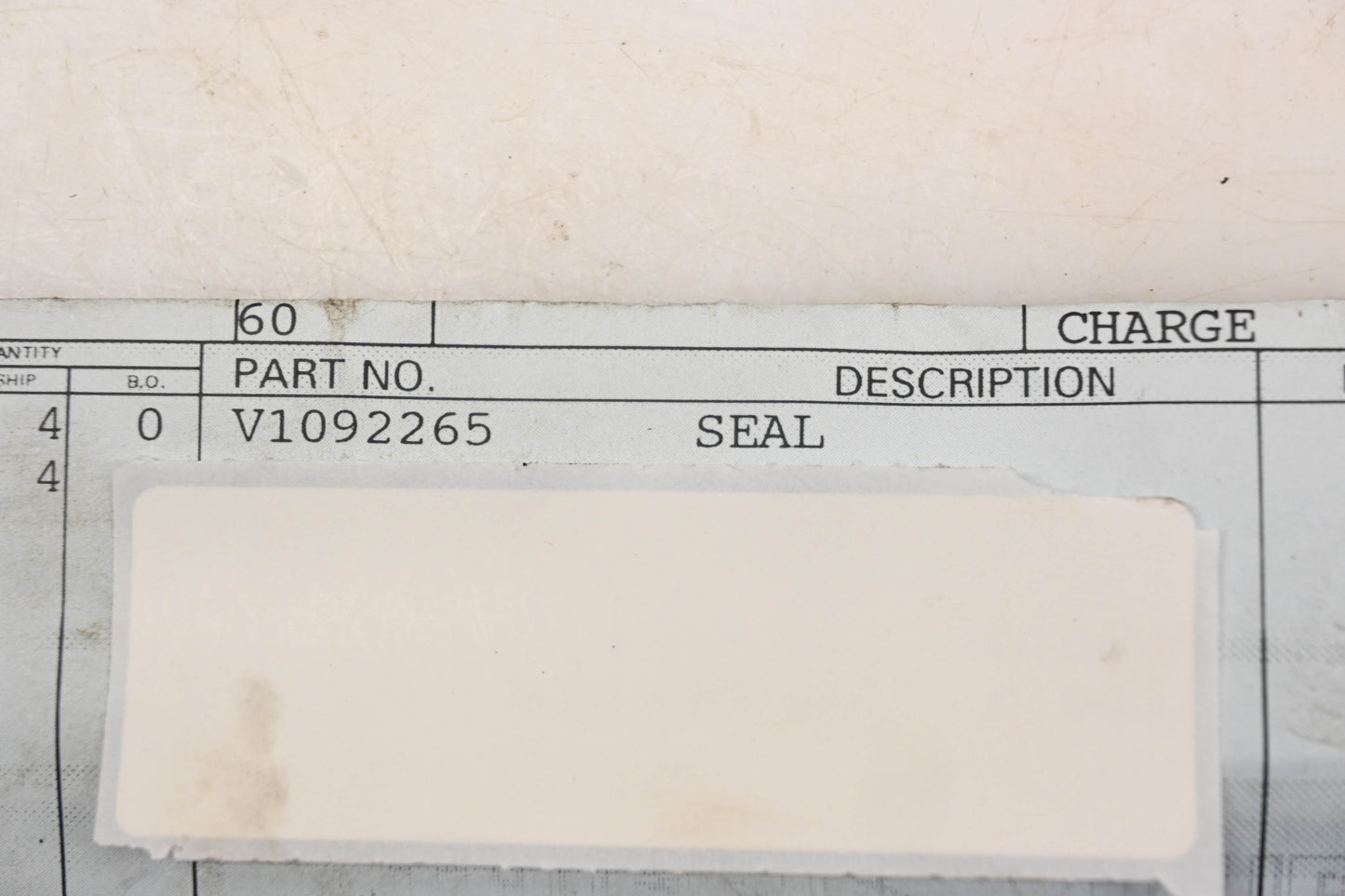 Aftermarket V1092265 Steering Shaft Worm Gear Seal NOS