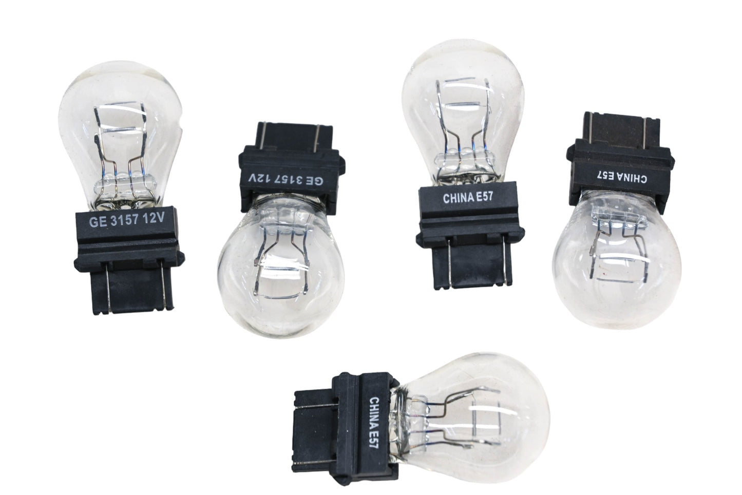 General Electric 3157 Clear 12v Bulbs Qty 5 NOS