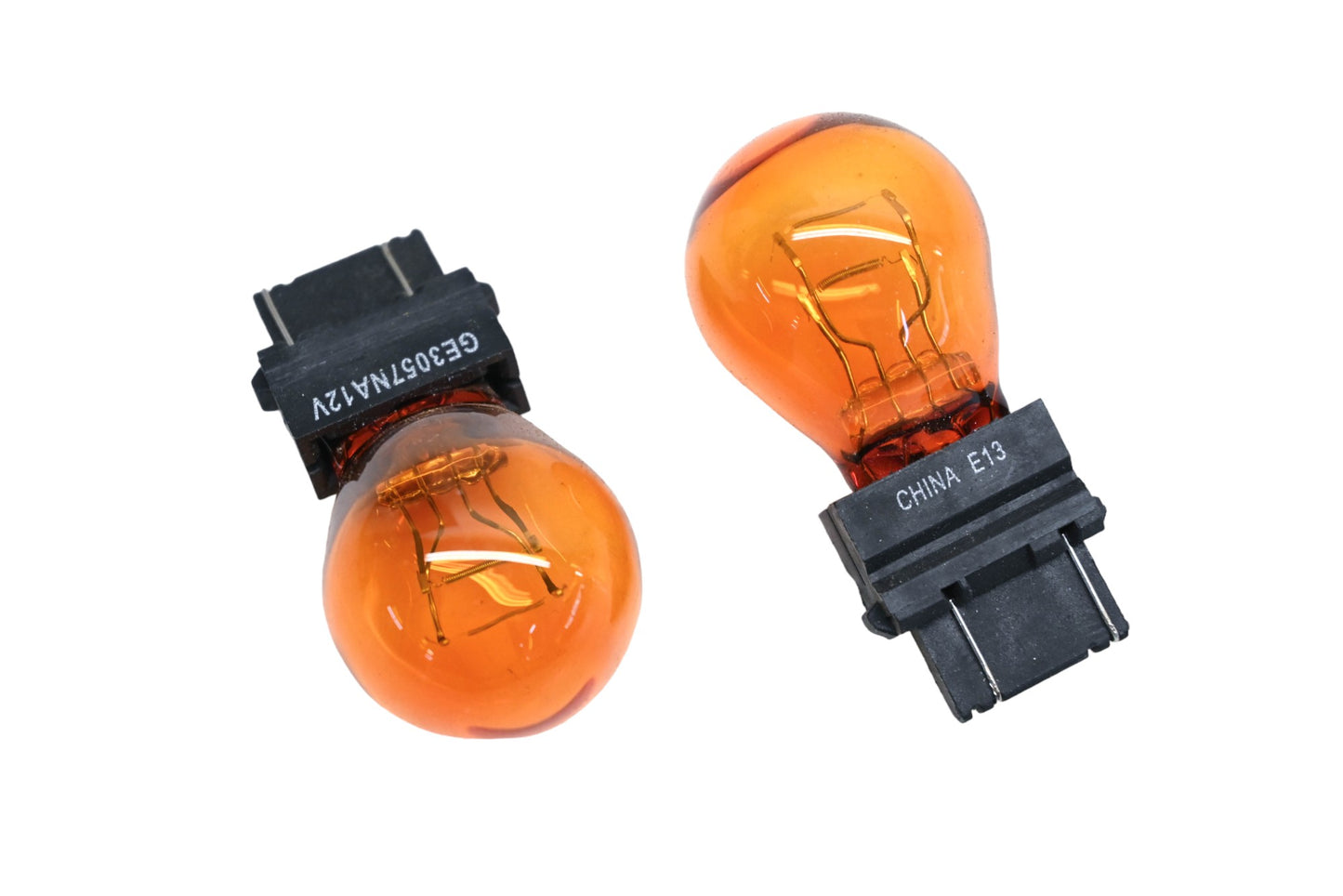 General Electric 3057NA Amber 12v Bulbs Qty 2 NOS