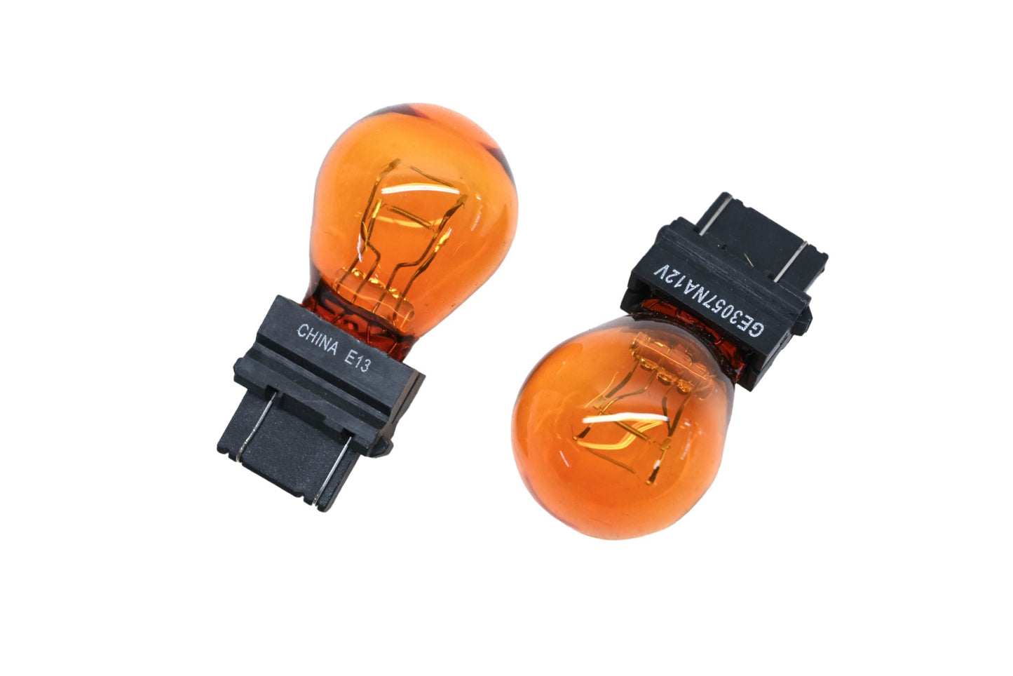 General Electric 3057NA Amber 12v Bulbs Qty 2 NOS