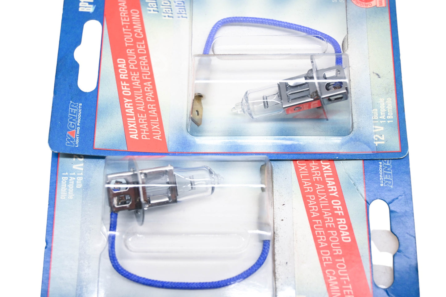 Wagner BP1255/H3, BP1255 Halogen 12v Auxiliary Off-Road Bulb Assemblies Qty 2 NOS