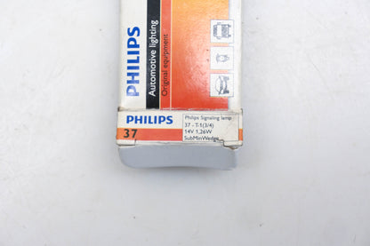 Philips 37 Clear 14v 1.26w Bulbs Qty 10 NOS