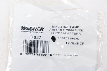 Wagner 17037 Clear 12v .48CP Bulbs Qty 2 NOS