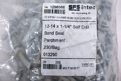 SFS 1298986 12-14 x 1-1/4" Self Drilling Screws Qty 250 NOS