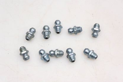 Aftermarket MQ034-1 Steel 5/16" Hex 1/4-28 Grease Fittings Qty 10 NOS