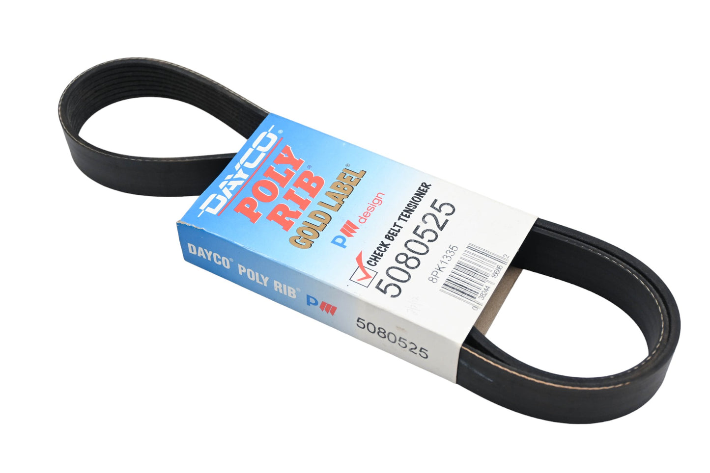 Dayco 5080525, 8PK1335 Gold Label Poly Rib Belt NOS