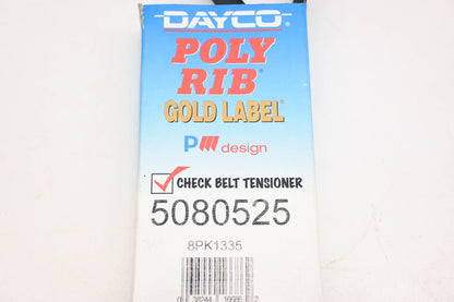 Dayco 5080525, 8PK1335 Gold Label Poly Rib Belt NOS