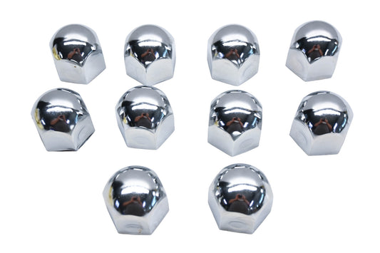 Aftermarket WE038-23 Chrome 1-1/2" Wheel Lug Nut Caps Qty 10 NOS