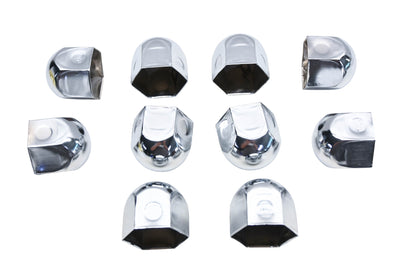 Aftermarket WE038-23 Chrome 1-1/2" Wheel Lug Nut Caps Qty 10 NOS