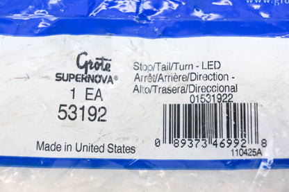 Grote 53192, 4325 Red Led Tail Light Assembly NOS