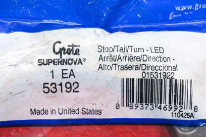 Grote 53192, 4325 Red Led Tail Light Assembly