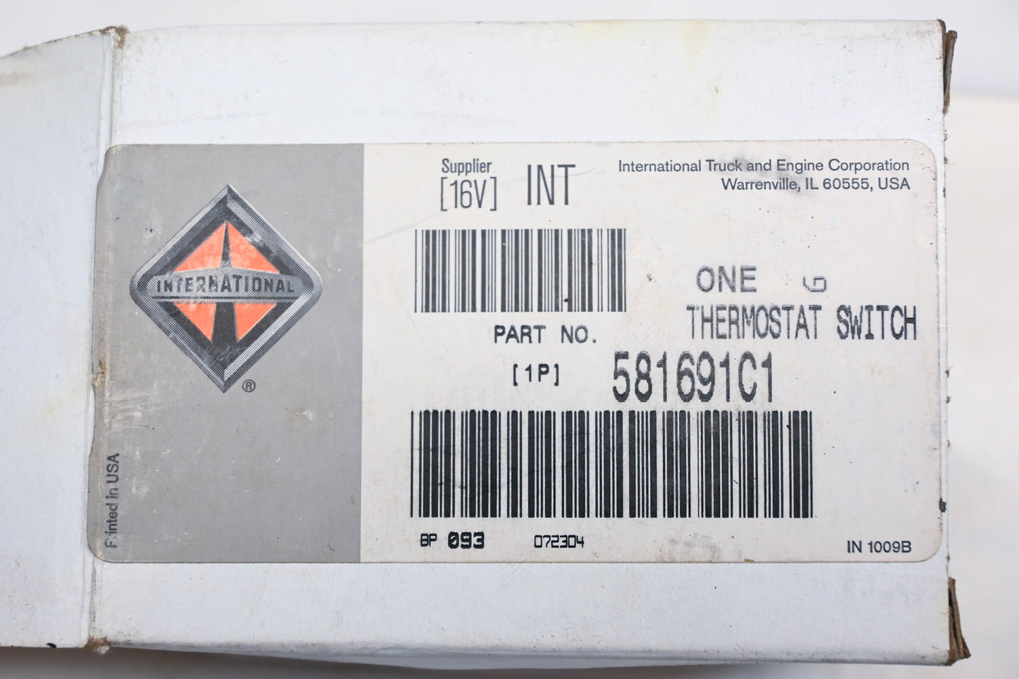 International 581691C1 HVAC Temperature Control Switch NOS