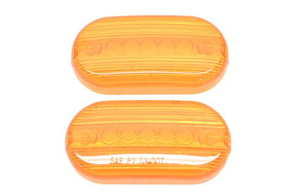 Truck-Lite 1259A Amber 4" x 2" Oval Marker Lens Qty 2