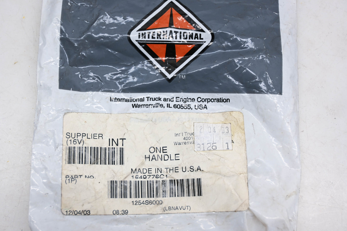 International 1649776C1 Black Window Crank Handle NOS