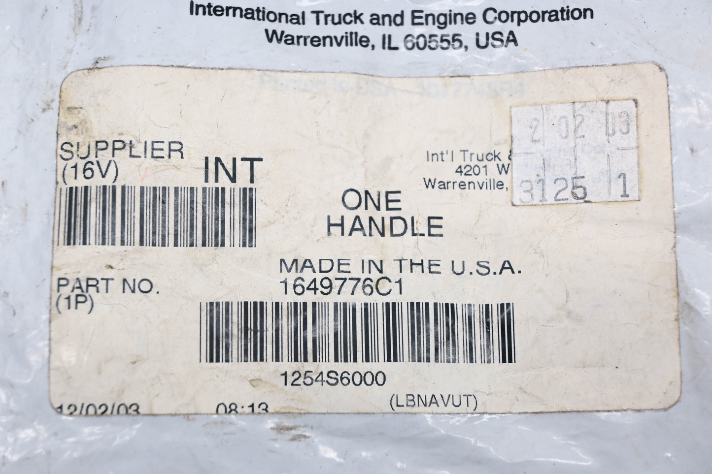 International 1649776C1 Black Window Crank Handle