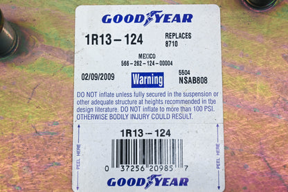 Goodyear 1R13-124, 8710 Air Suspension Spring Bag NOS
