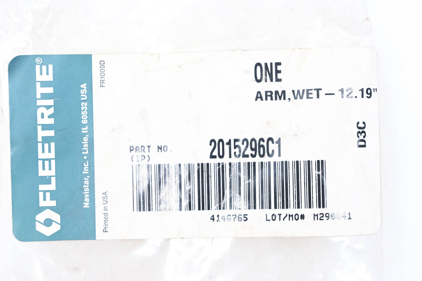Fleetrite 2015296C1 Wiper Arm NOS