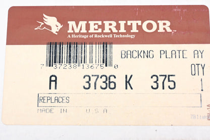 Meritor A3736K375 Parking Brake Plate NOS