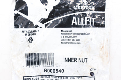 Meritor R000540, 1227C549 Inner Nut D549 NOS