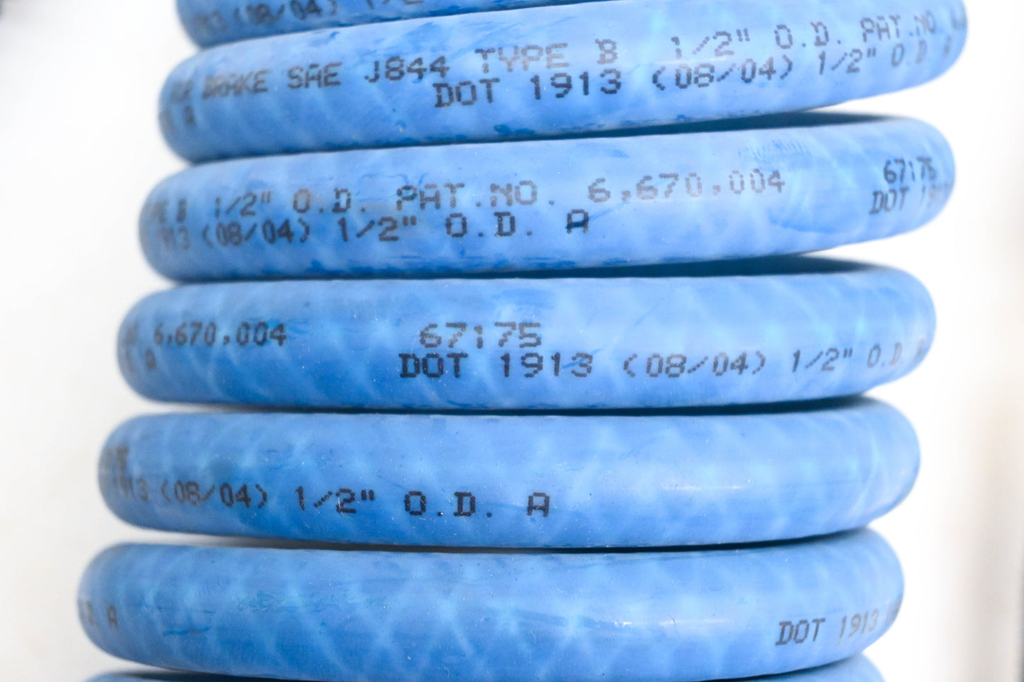 Haldex 67175, 11452 Air Coil 1/2"OD Hose Assembly