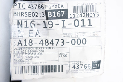Freightliner A18-48473-000 Window Run Channel Guide NOS