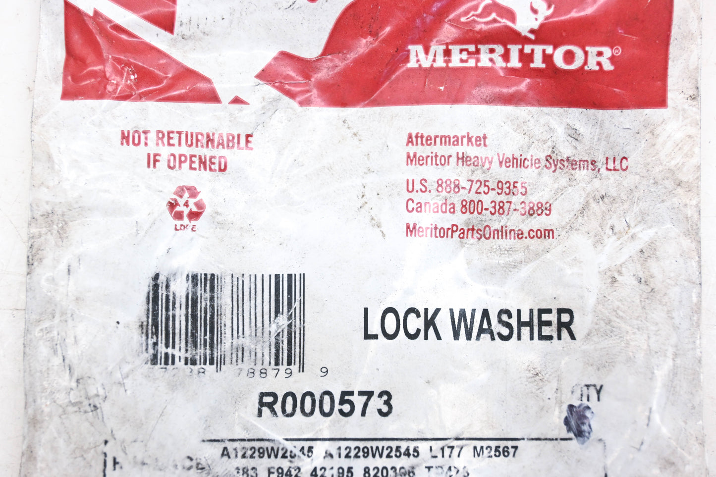Meritor R000573 Lock Washer & Set Screw NOS