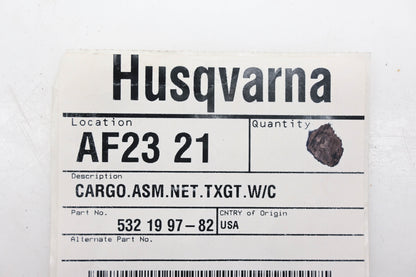 New OEM Husqvarna 532 19 97-82, 5321997-82 Cargo Net Panel NOS