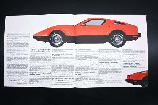 Bricklin DK026-34 Safety Car SV-1 Sale Brochure NOS