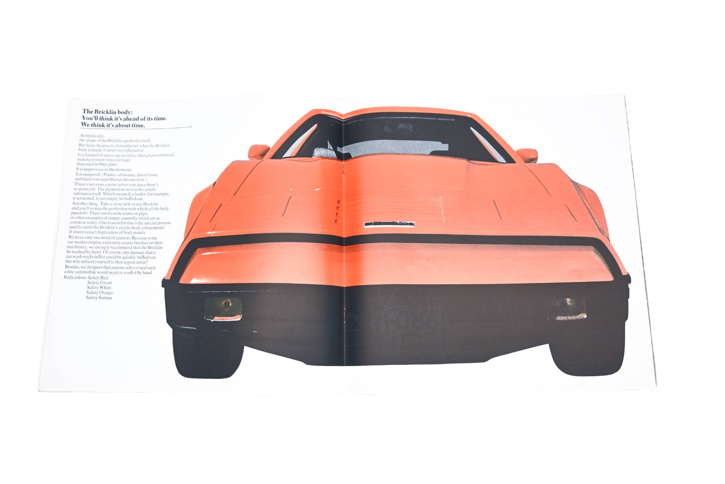 Bricklin DK026-35 1975 Safety Car SV-1 Sales Catalog Brochure NOS