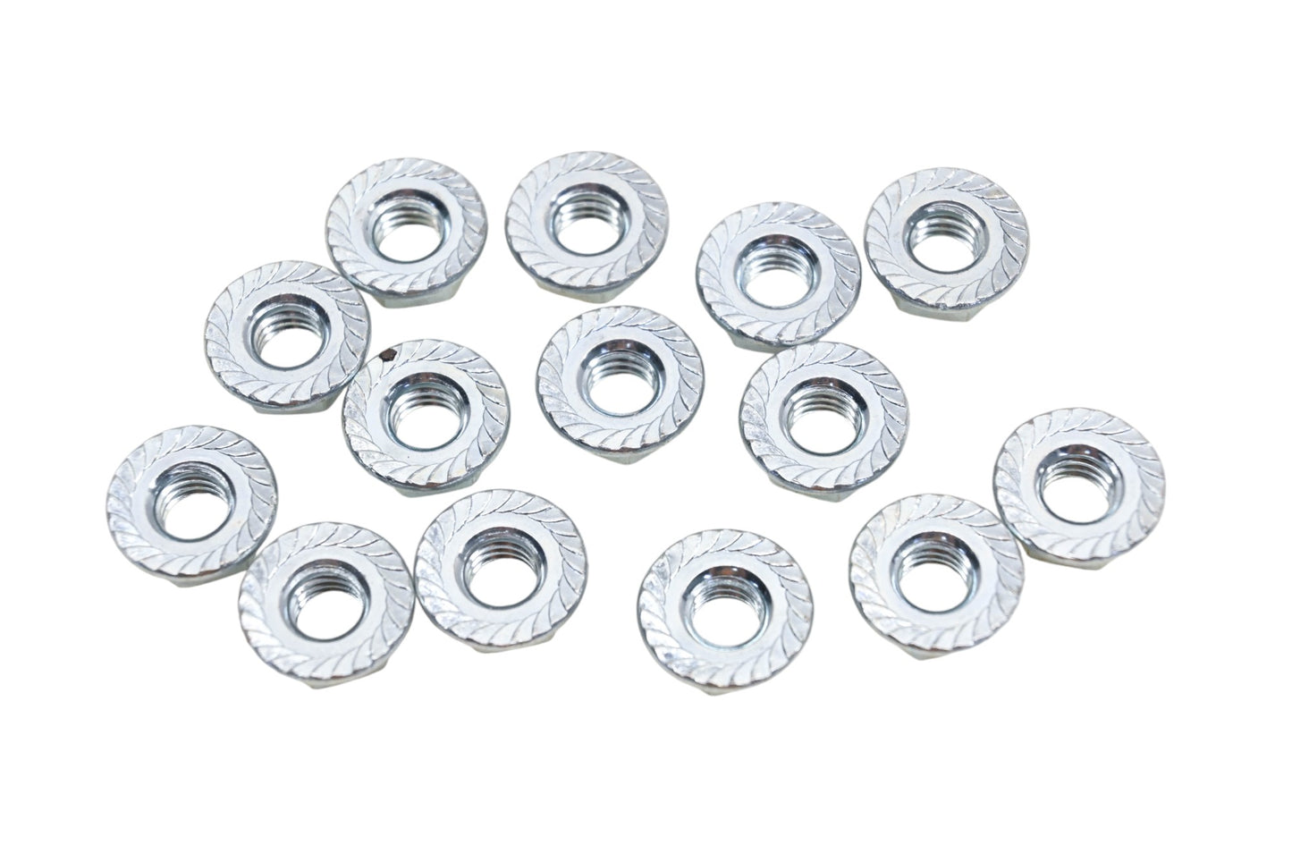 Aftermarket HN049-10 Serrated Flange Nuts 1/2" x 5/16-18 Qty 14 NOS