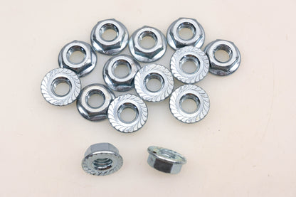 Aftermarket HN049-10 Serrated Flange Nuts 1/2" x 5/16-18 Qty 14 NOS