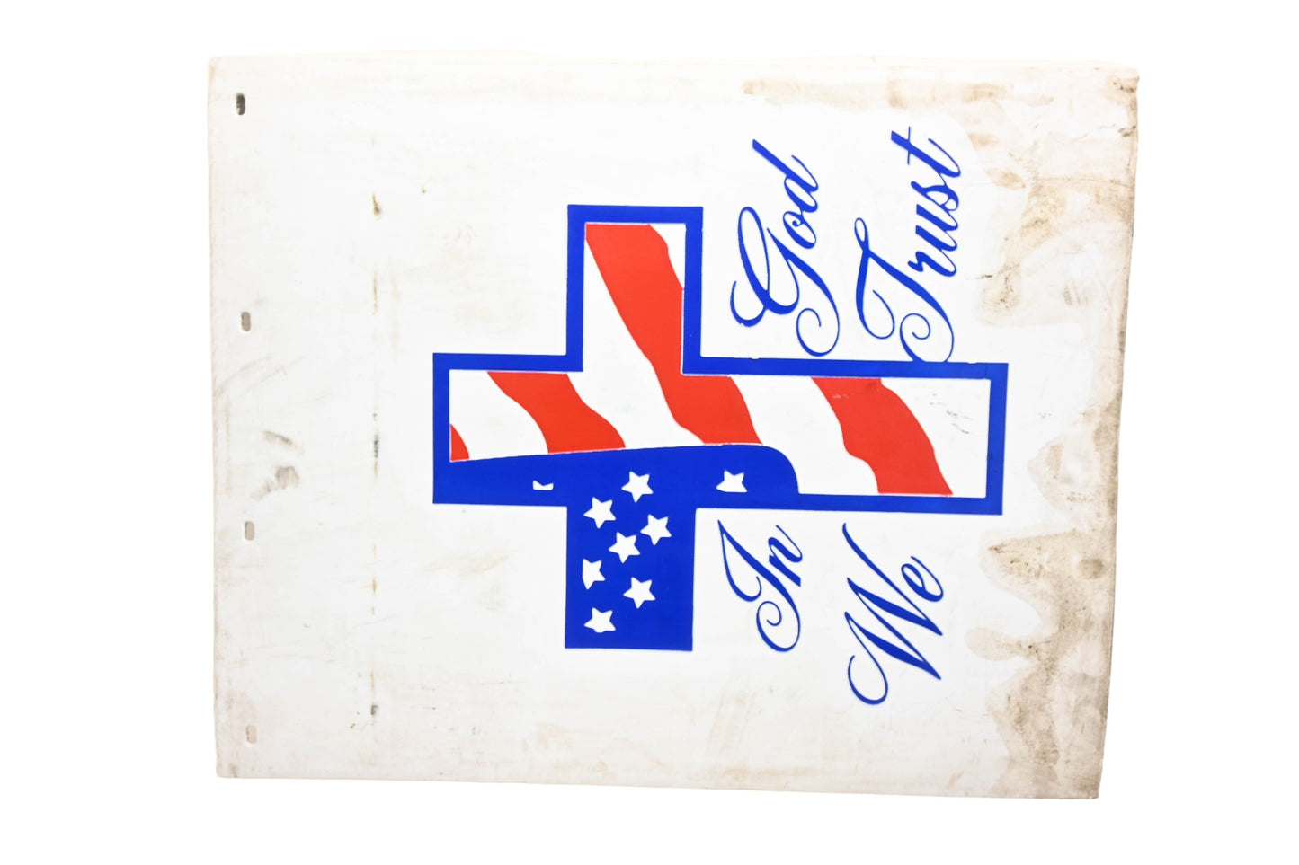 Aftermarket PF055 White 24"x30" In God We Trust Mudflap NOS